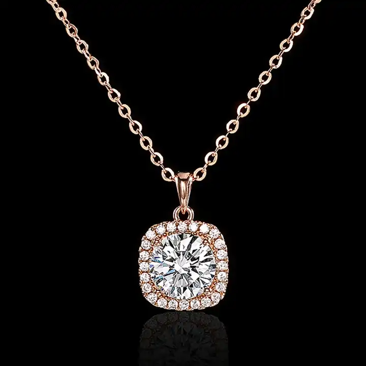 Rosé Glow Square Pendant 星芒方韵